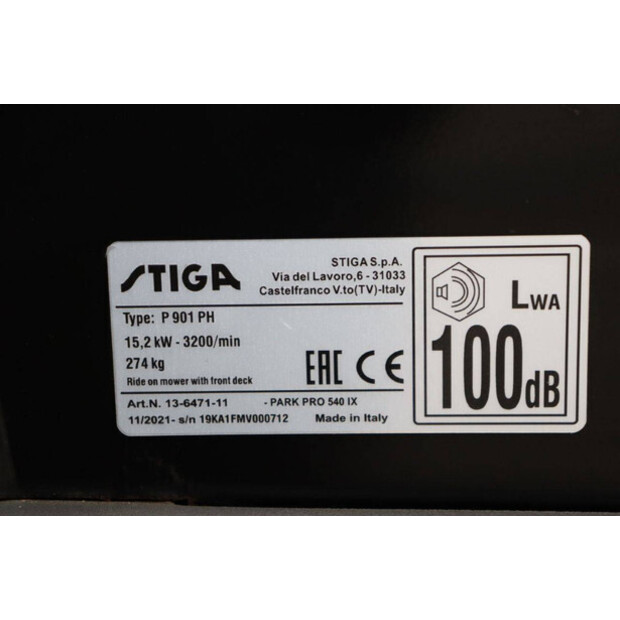 2021 Stiga P901PH-46499118