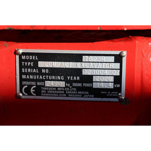 2020 TAKEUCHI TB23R-46501609