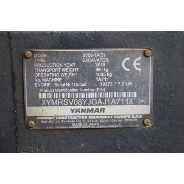 2016 YANMAR SV08-1A(S)-46502046
