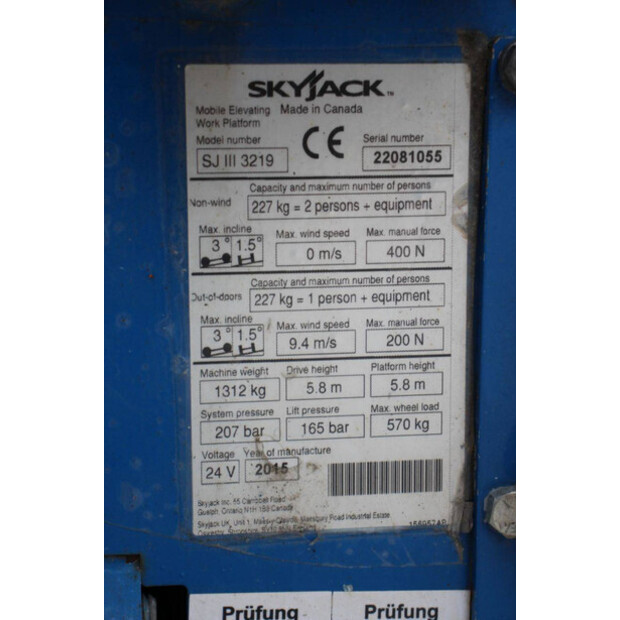 2015 SkyJack SJ3219-46503416