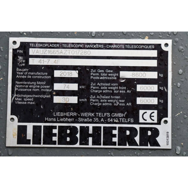 2018 Liebherr T41-7 4FS-46505996
