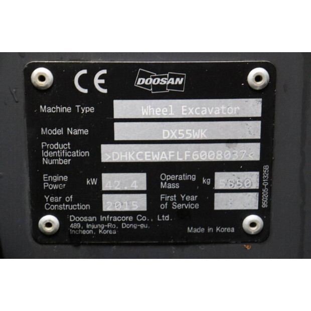 2015 دووسان DX55WK-46507121