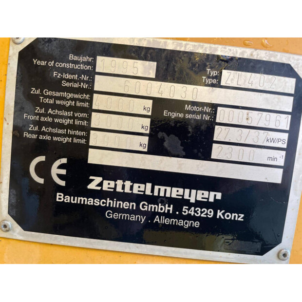 1995 ZETTELMEYER ZL402-46509219