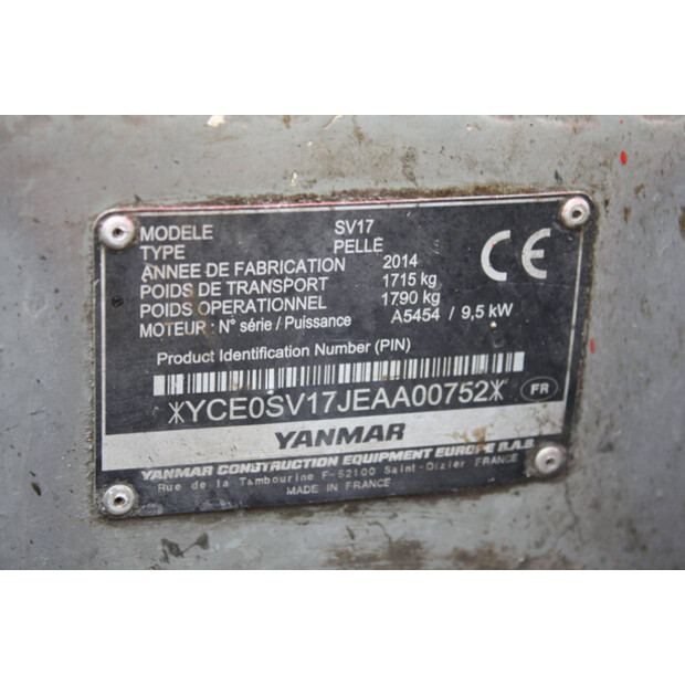 2014 YANMAR SV17-46509367