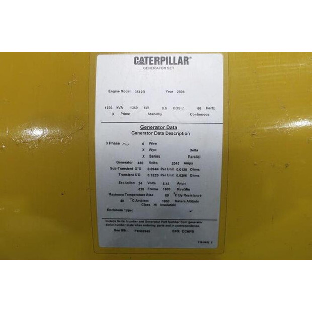 2008 Caterpillar 3512B-46589293