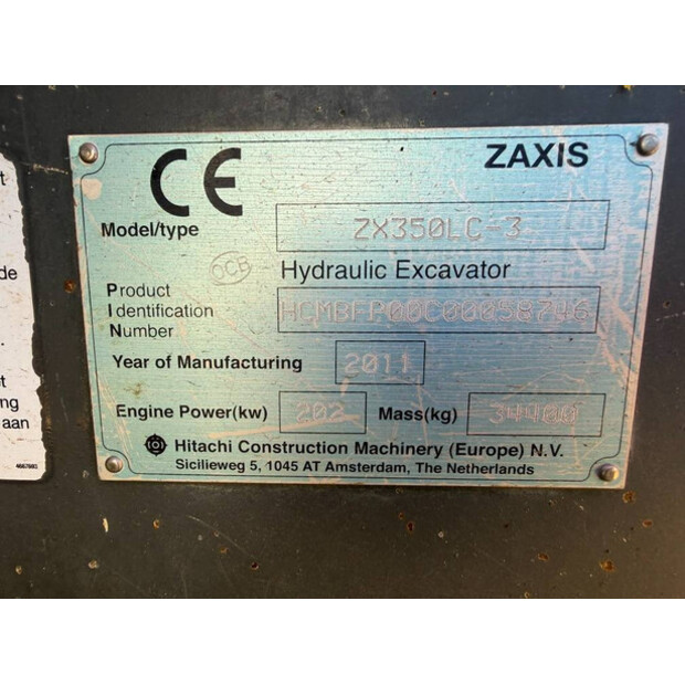 2011 Hitachi ZX 350 LC-3-46608290