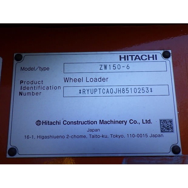 2022 Hitachi ZW150-6-46626139