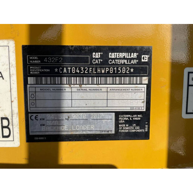 2017 Caterpillar 432F2-46626520