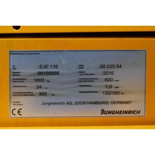 2016 Jungheinrich EJE 116i LI-ION-46637917