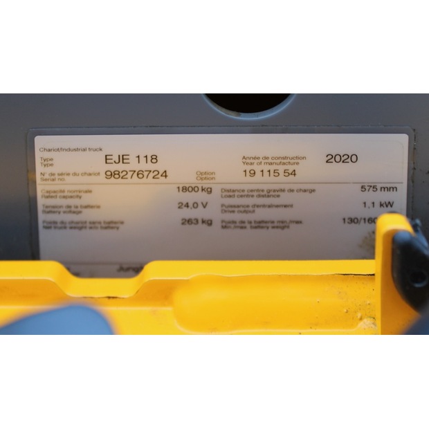 2020 Jungheinrich EJE 118 Li-ion-46637962