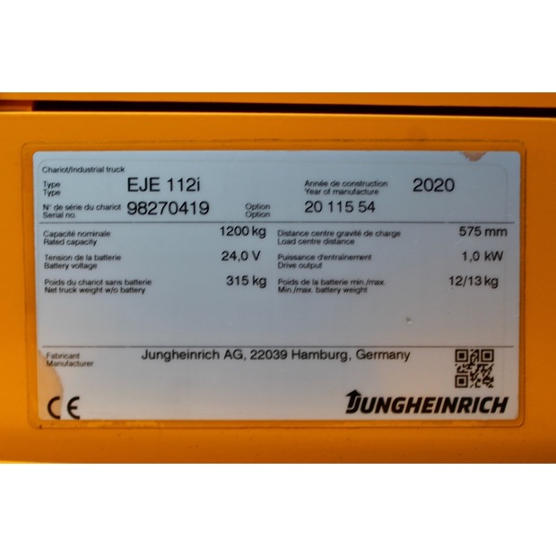2020 Jungheinrich EJE 112i LI-ION-46638031