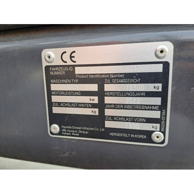 2023 Doosan DX160W-7-46646070