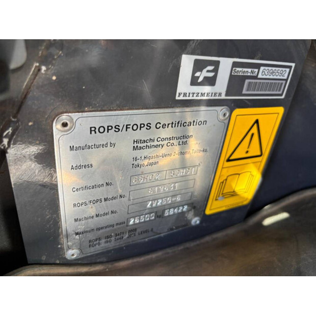 2020 Hitachi ZW 250-6-46646890