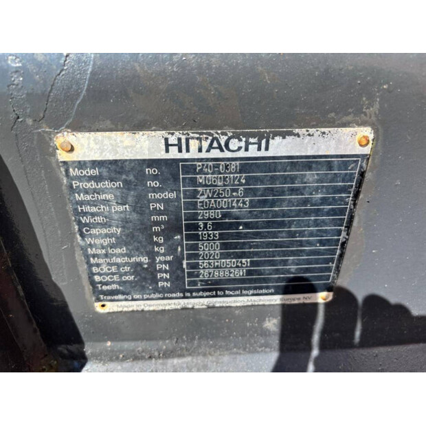 2020 Hitachi ZW 250-6-46646895
