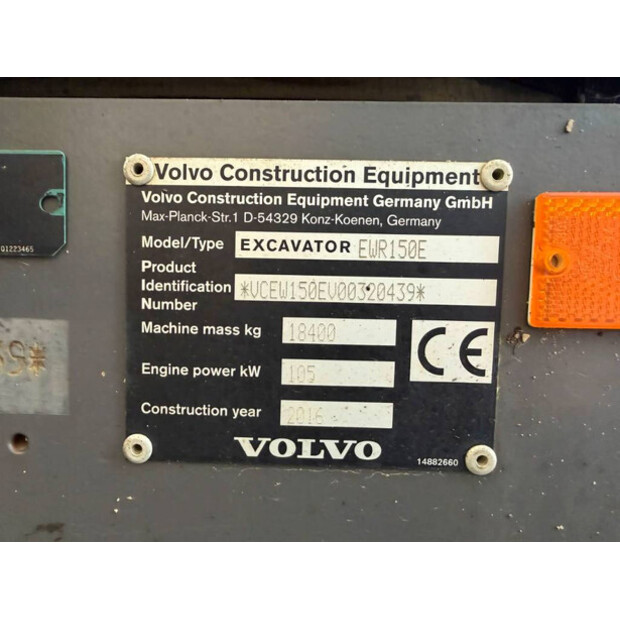 2016 Volvo EWR150E-46648927