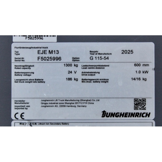 2025 Jungheinrich EJE M13 LI-ION-46712701