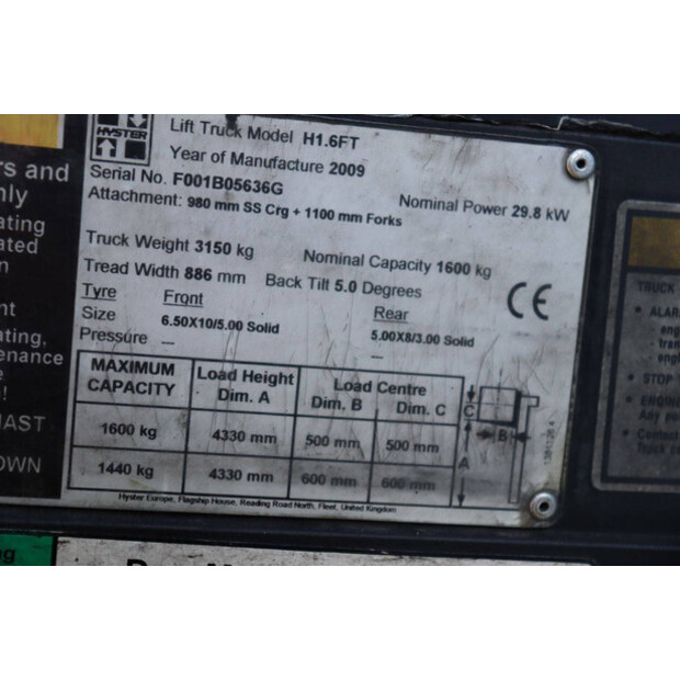 2009 Hyster H1.6FT-46722142