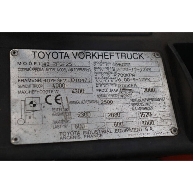 2000 Toyota 42-7FGF25-46722692