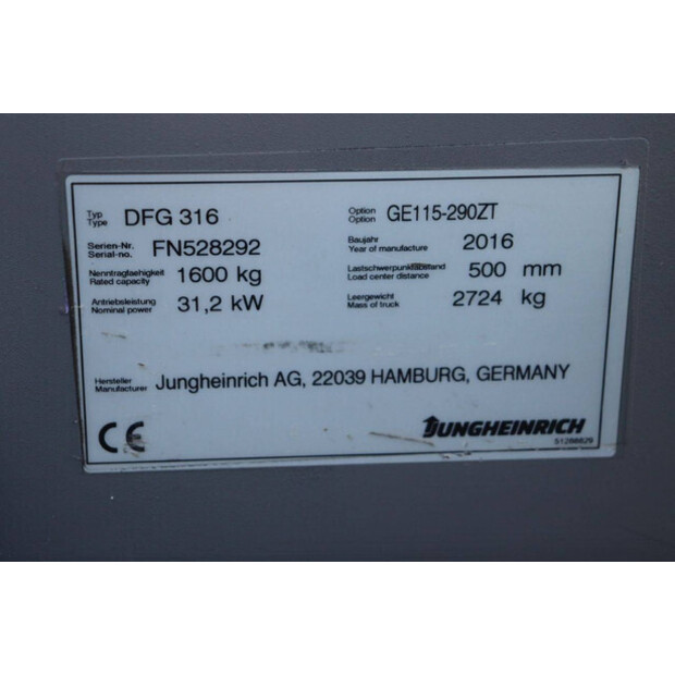 2016 Jungheinrich DFG 316-46723983