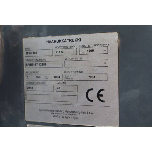 2018 Toyota 8FBE16T-46726141