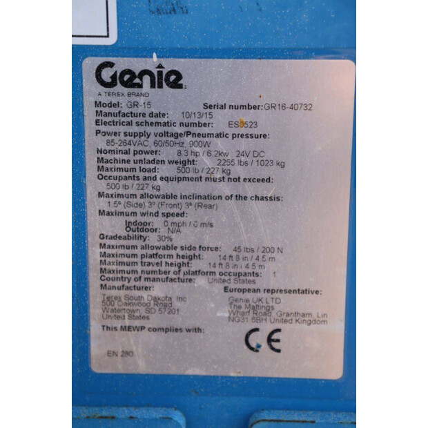 2015 Genie GR-15-46727528
