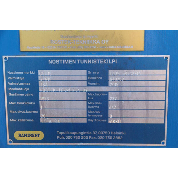 2015 Genie GR-15-46727530