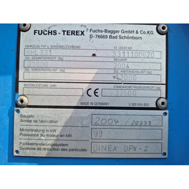 2004 FUCHS MHL331-46727898