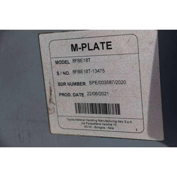 2021 تويوتا 8FBE18T-46728242