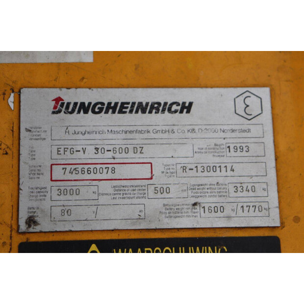 1993 Jungheinrich EFG-V 30-600 DZ-46728902
