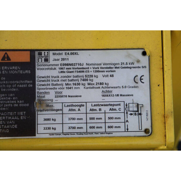 2011 Hyster E4.00XL-46729135