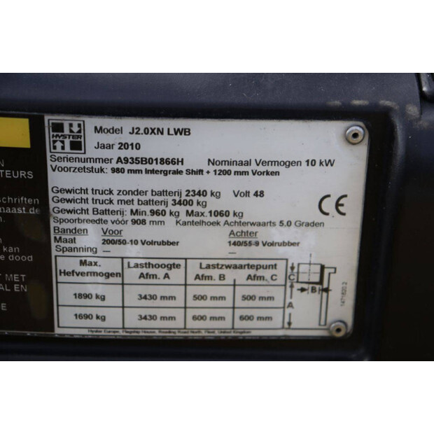 2010 Hyster J2.0XN-46729167