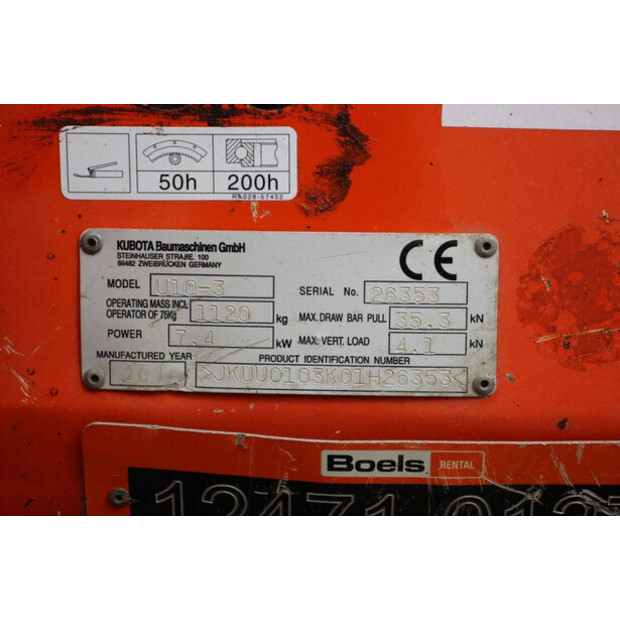 2016 KUBOTA U10-3-46729724