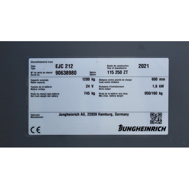 2021 Jungheinrich EJC 112 250 ZT LI-ION-46739939