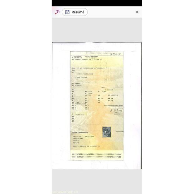 1996 Renault ERG85 2R-46746997