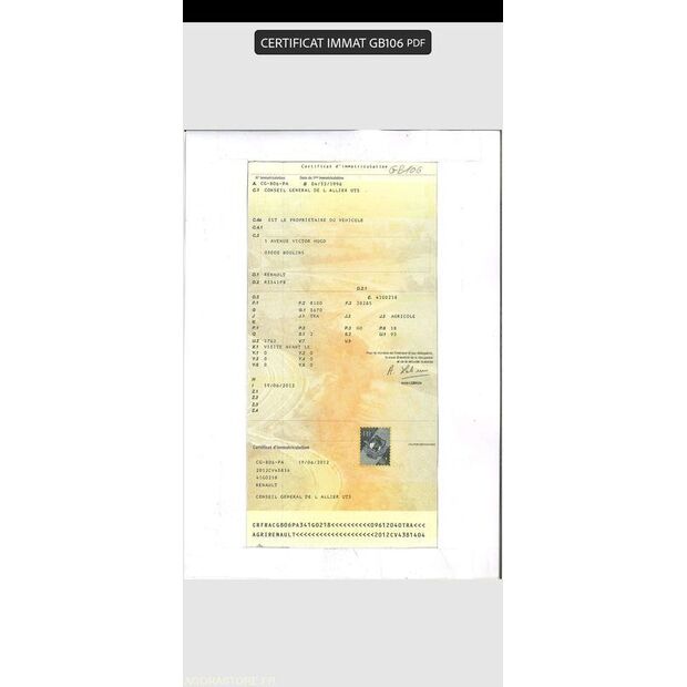 1996 Renault ERG85 2R-46748270