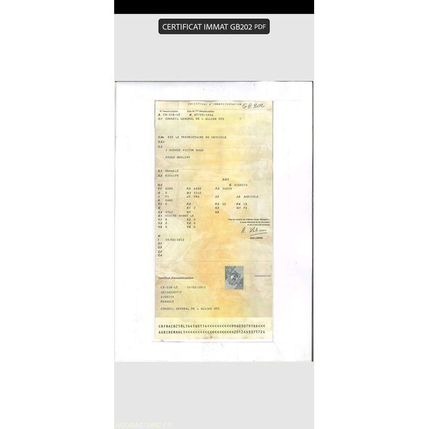 1996 Renault ERG85 2R-46749032