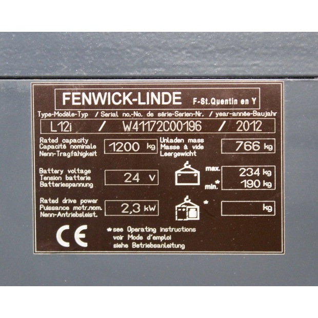 2012 Linde L 12-46761593