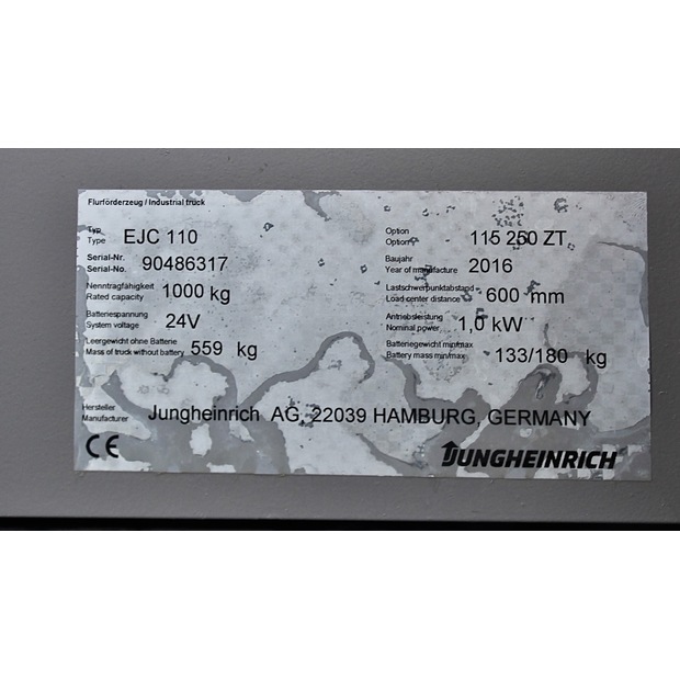2016 Jungheinrich EJC 110 250 ZT-46761667
