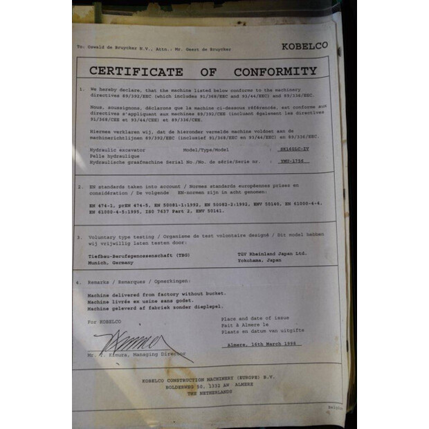 1997 كوبيلكو SK160LC-46770102