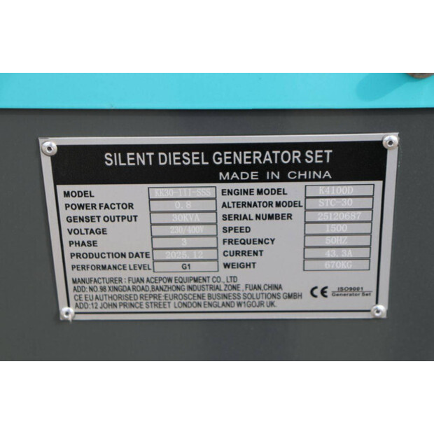 2025 Kawakenki KK30-TI1-SSS-46772896