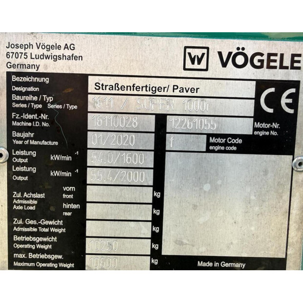 2020 VOGELE S 1000i-46787786