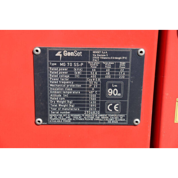2010 Genset MG 70 SS-P 90-46803736