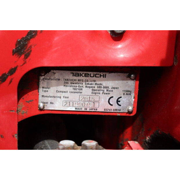 2016 TAKEUCHI TB210R-46804104