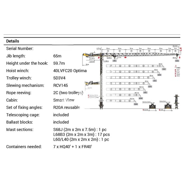 2023 POTAIN MCT188-46806047