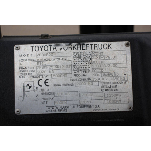 2004 Toyota 7FBMF20-46809026
