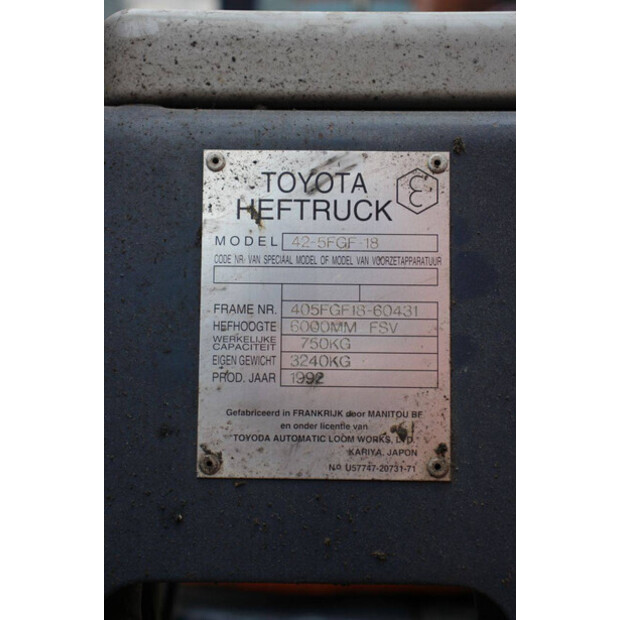 1992 Toyota 42-5FGF-18-46809065