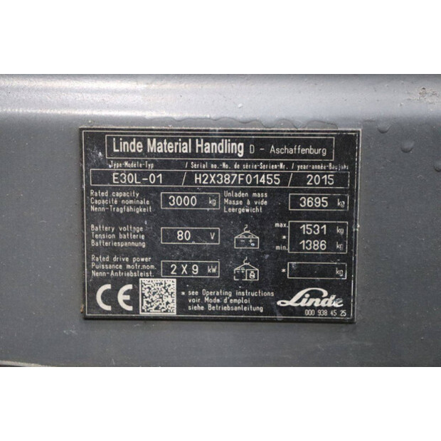 2015 Linde E30L-01-46809331