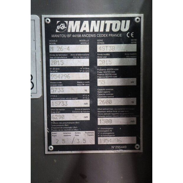 2015 Manitou M26-4-46809367