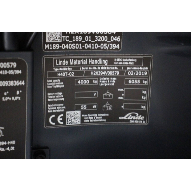 2019 Linde H40T-02-46809922