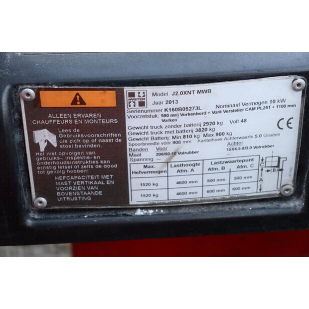 2013 Hyster J2.0XNT MWB-46810222